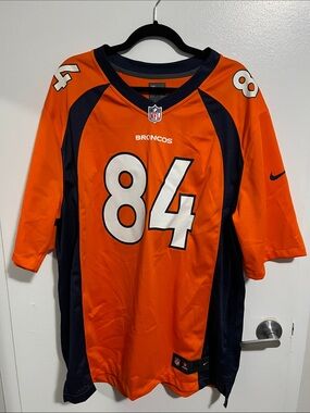 Shannon Sharpe Nike Denver Broncos Orange & Navy #84 Football Jersey